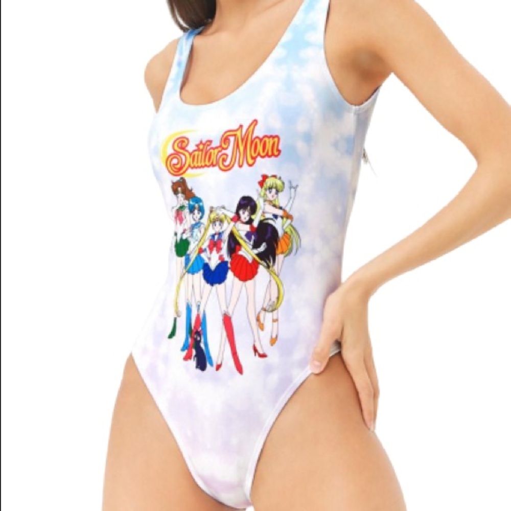 NWOT Sailor Moon Ombré Tie Dye One Piece Bikini